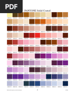 PANTONE Solid Uncoated Color Guide | PDF | Multidimensional Signal
