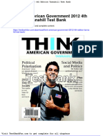 Full Download Think American Government 2012 4th Edition Tannahill Test Bank