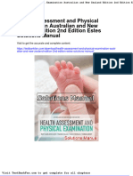Full Download Health Assessment and Physical Examination Australian and New Zealand Edition 2nd Edition Estes Solutions Manual