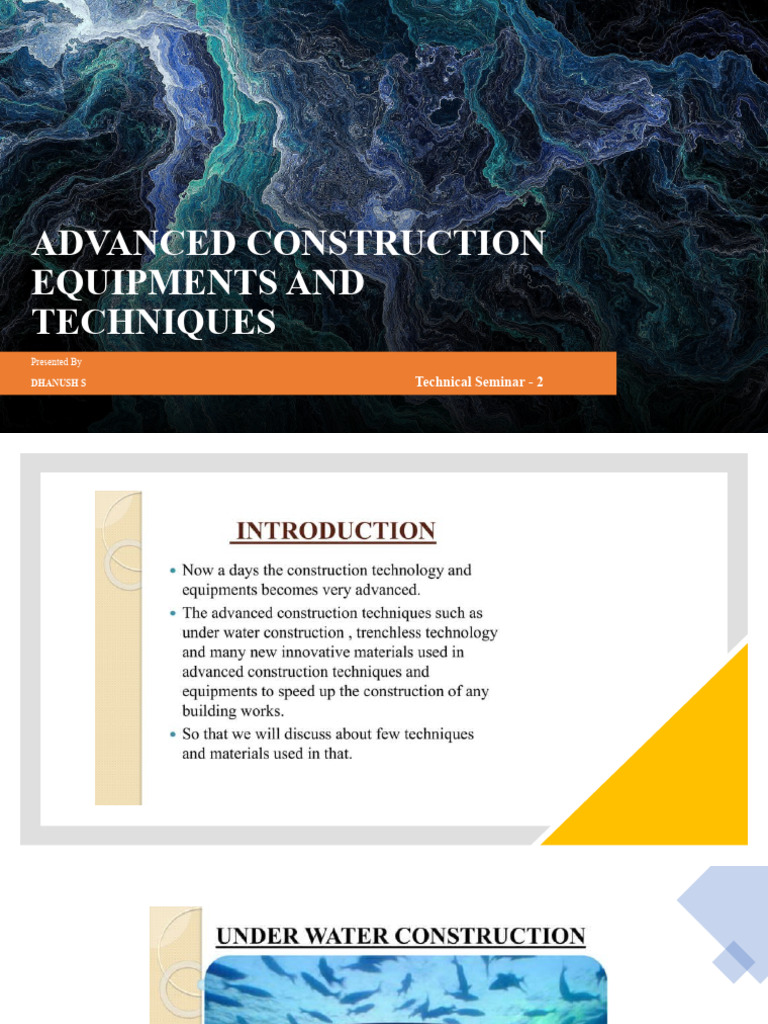 ADVANCED CONSTRUCTION EQUIPMENTS AND TECHNIQUES PDF