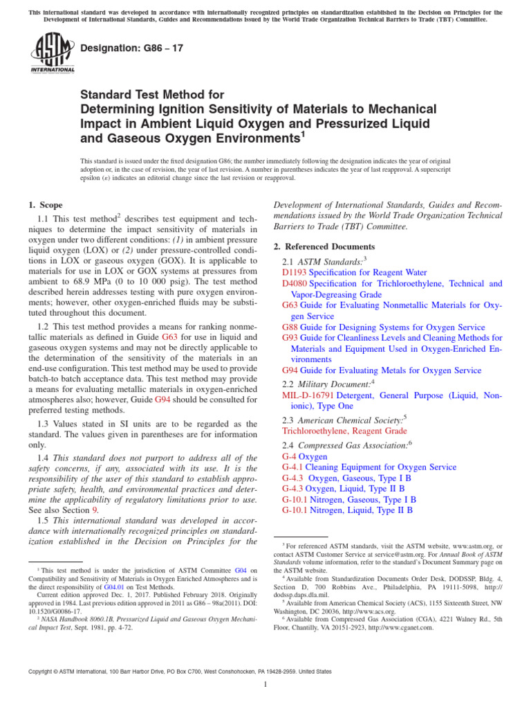 Determining Ignition Sensitivity of Materials To Mechanical Impact in ...