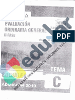 Examen de Admisión Ordinario II Fase 2019