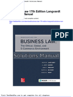 Full Download Business Law 17th Edition Langvardt Solutions Manual