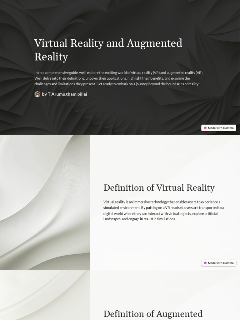 Virtual Reality And Augmented Reality Pdf Augmented Reality