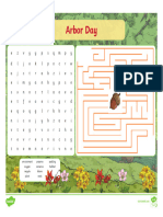 Color Arbor Day Word Search and Maze For 3rd-5th