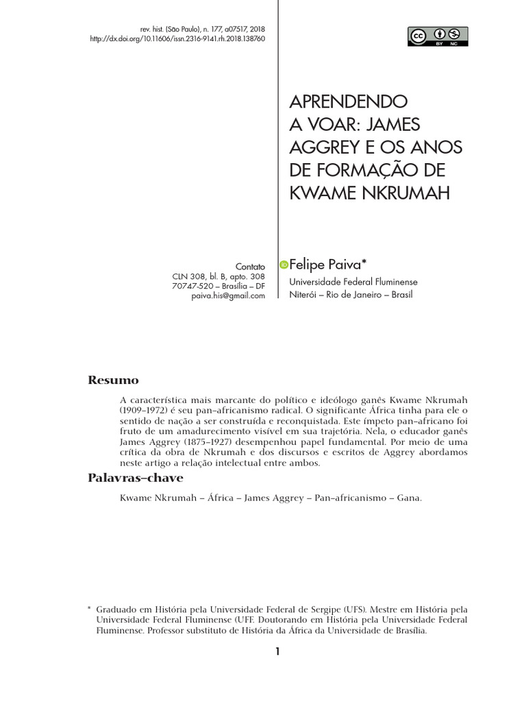 Formação de Nkrumah por James Aggrey | PDF | Raça (categorização humana ...