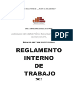 Reglamento Interno - Ugel - Carabaya-2023