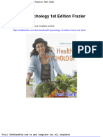 Full Download Health Psychology 1st Edition Frazier Test Bank