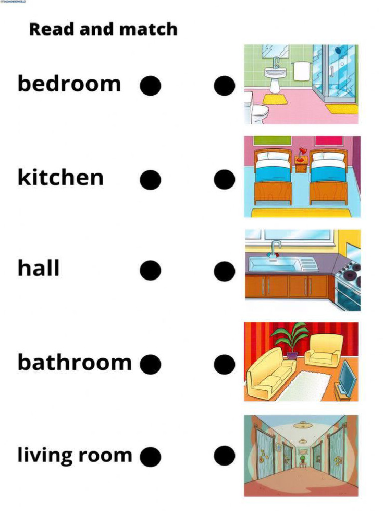 Rooms Online Worksheet For Elementary | PDF