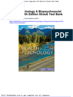Full Download Health Psychology A Biopsychosocial Approach 5th Edition Straub Test Bank