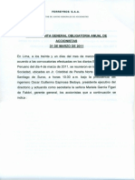 Acta de Junta General O LIG T RI Ual de Accionistas 31 de Ma ZO DE 2011