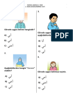 İlkokul Arapça 2. Sinif 1. Tema Değerlendirme Testi