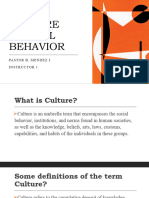 Culture in Moral Behavior
