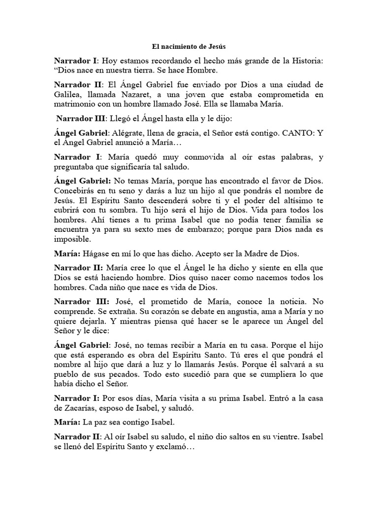 El anuncio del nacimiento de Jesús | PDF | María, madre de Jesús | Gabriel
