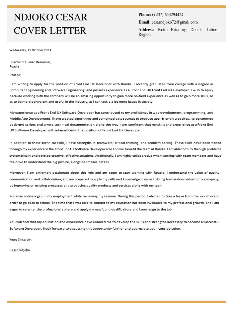 Software engineer cover letter example download free pdf compiler