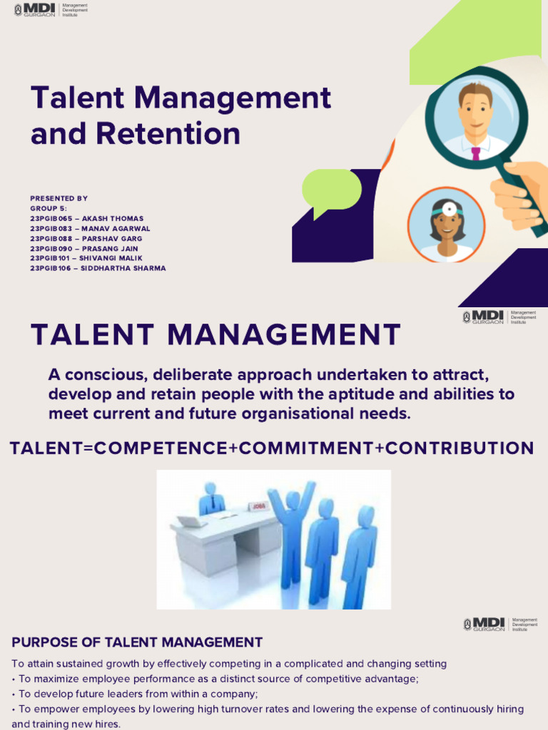 Group 5 - Talent Management and Retention | PDF | Employee Retention ...
