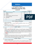 CBSE Q.B. XII Mathematics Syllabus