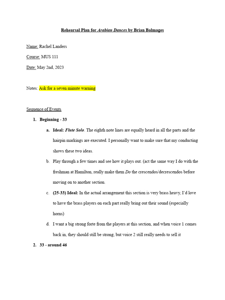 Arabian Dances Lesson Plan 1 Pdf Musical Compositions Performing Arts