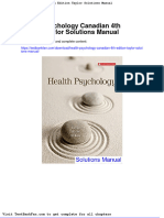 Full Download Health Psychology Canadian 4th Edition Taylor Solutions Manual
