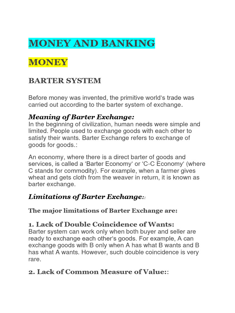 Money and Banking PDF Money Supply Money