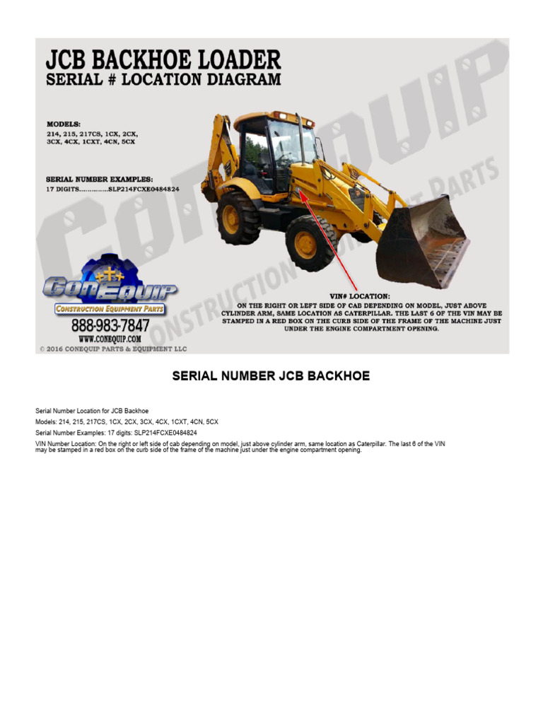 Serial Number JCB | PDF | Computers
