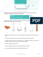 Domínio 1: Elementos Químicos e Sua Organização: AL 3 Densidade Relativa de Metais