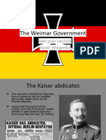 The Weimar Government