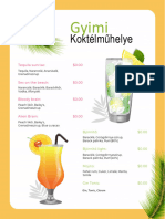 Cocktail Drinks Menu - V2