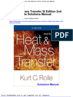 Full Download Heat and Mass Transfer Si Edition 2nd Edition Rolle Solutions Manual