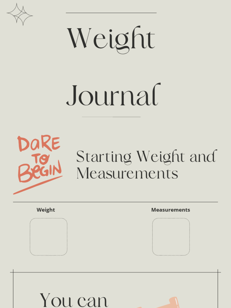 Weight Loss Journal Template PDF | PDF | Cooking, Food & Wine | Wellness
