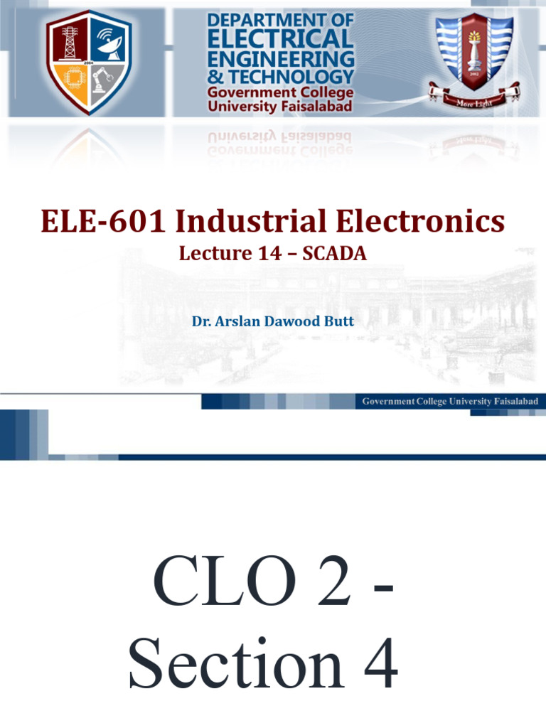 Lecture 14 Scada Pdf Scada Programmable Logic Controller