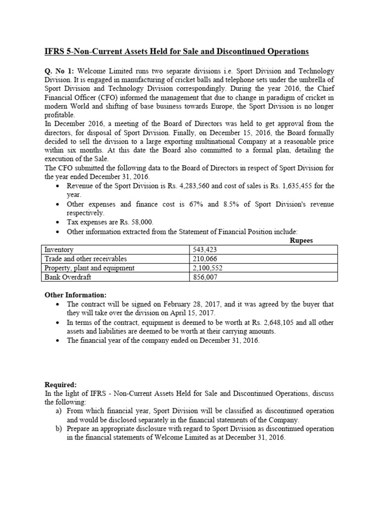 IFRS 5 Final 10112023 094140am | PDF | Fixed Asset | Equity (Finance)