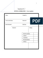 Experiment No. 7 Niosh Lifting Guidelines Case Analysis 1