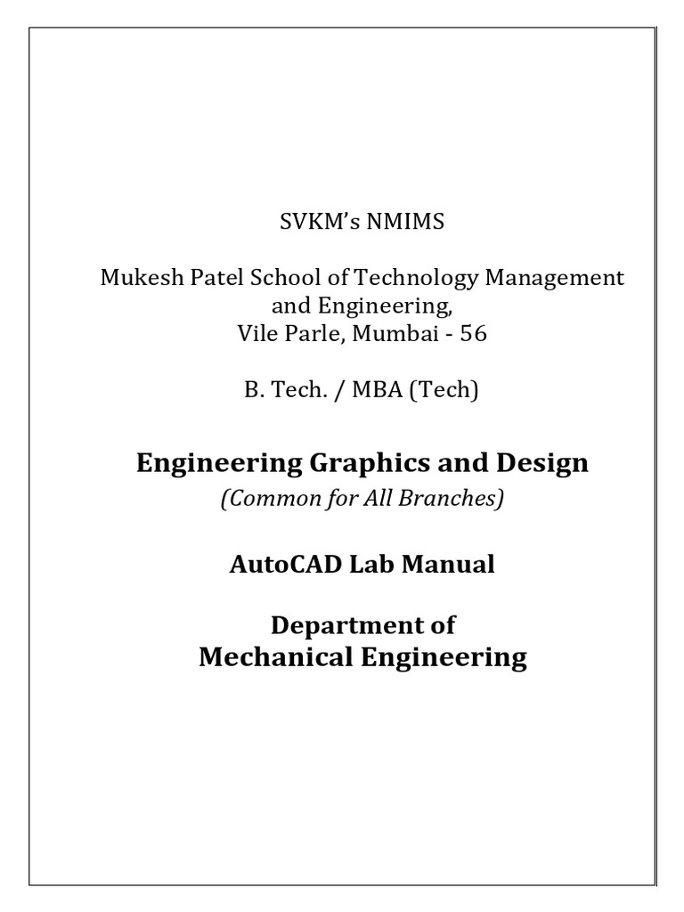 3 EGD AutoCAD Lab Manual PDF Graphics Engineering