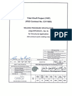 Welding Procedure Specification (Gqa WPS Dis 01) For Structural Application