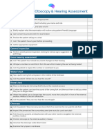 OSCE Checklist Otoscopy and Hearing Assessment