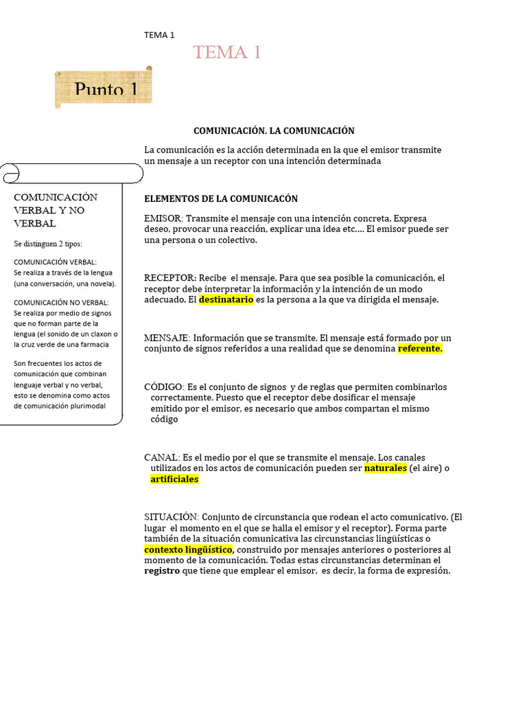 Elementos y Funciones de la Comunicación | PDF | Sustantivo | Comunicación