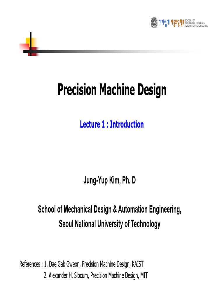 Precision Machine Design Principles | PDF | Accuracy And Precision ...