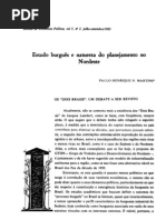 Estado Burgues e natureza do planejamento no Nordeste