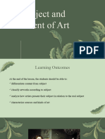 Chapter 2.1 - Subject and Content of Art