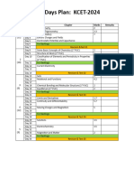 100 Days Study Plan KCET2024