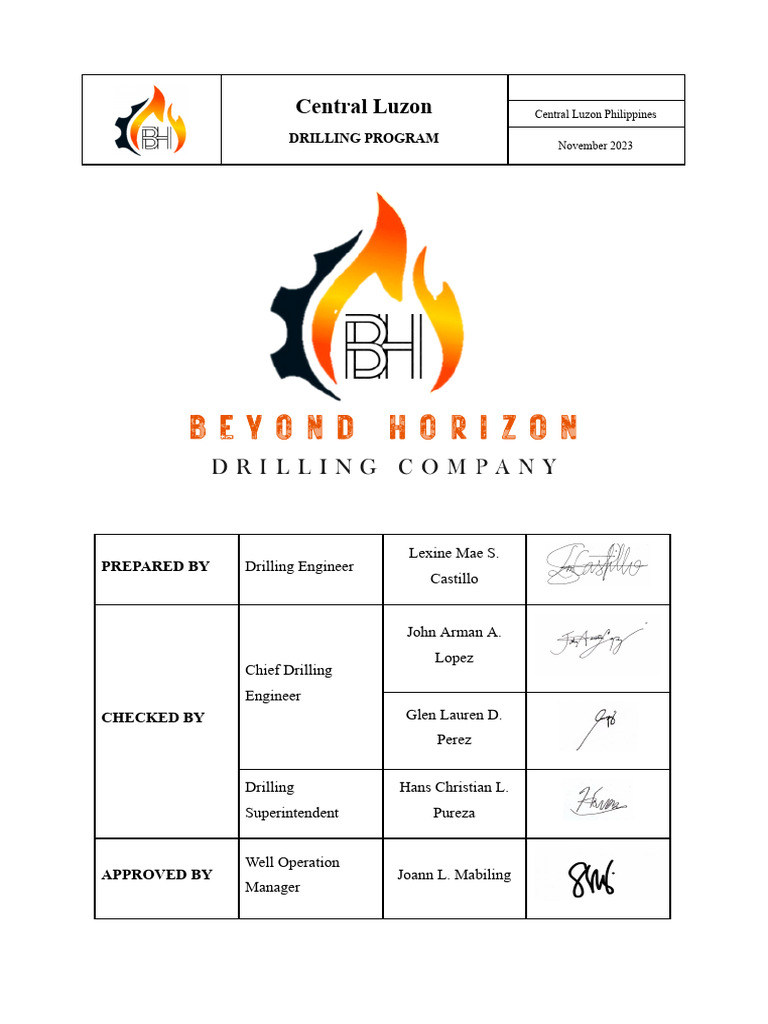 Central Luzon Drilling Program Overview | PDF | Sedimentary Basin ...