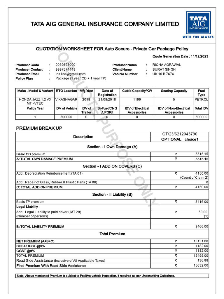 tata-aig-motor-premium-quote-3184-qt-23-6212043790-pdf-insurance