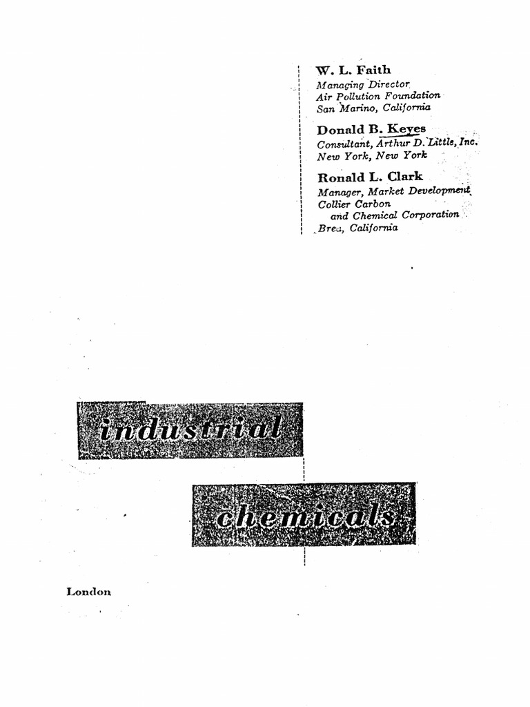 (Keyes) Industrial Chemical | PDF