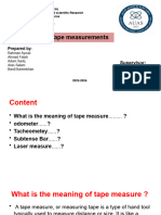 Tape Measurements