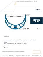 Fowler 11-12 - W - Standard, Ratchet Outside Inch Micrometer - 52-240-012-1 - Penn Tool Co., Inc