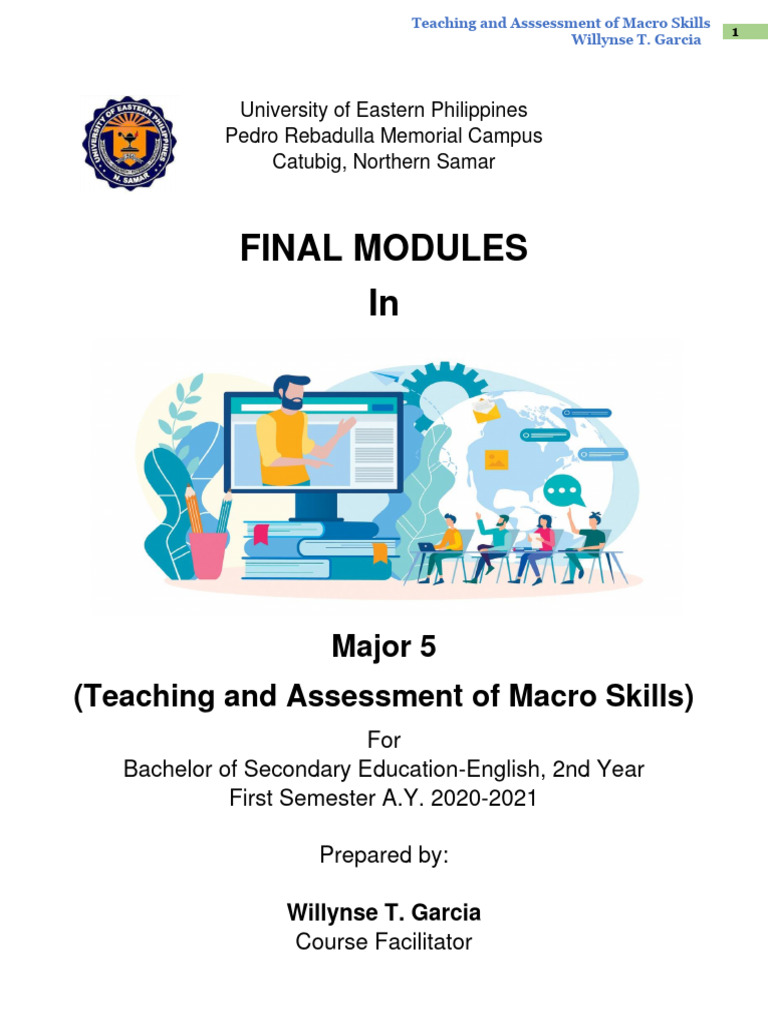 Module in Teaching Macroskills (Finals) | PDF | Educational Assessment ...
