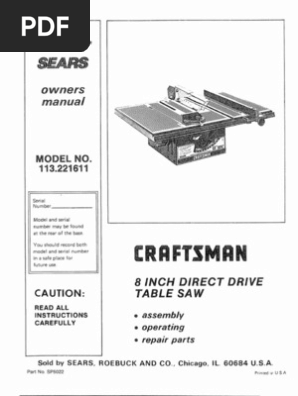 Craftsman Table Saw