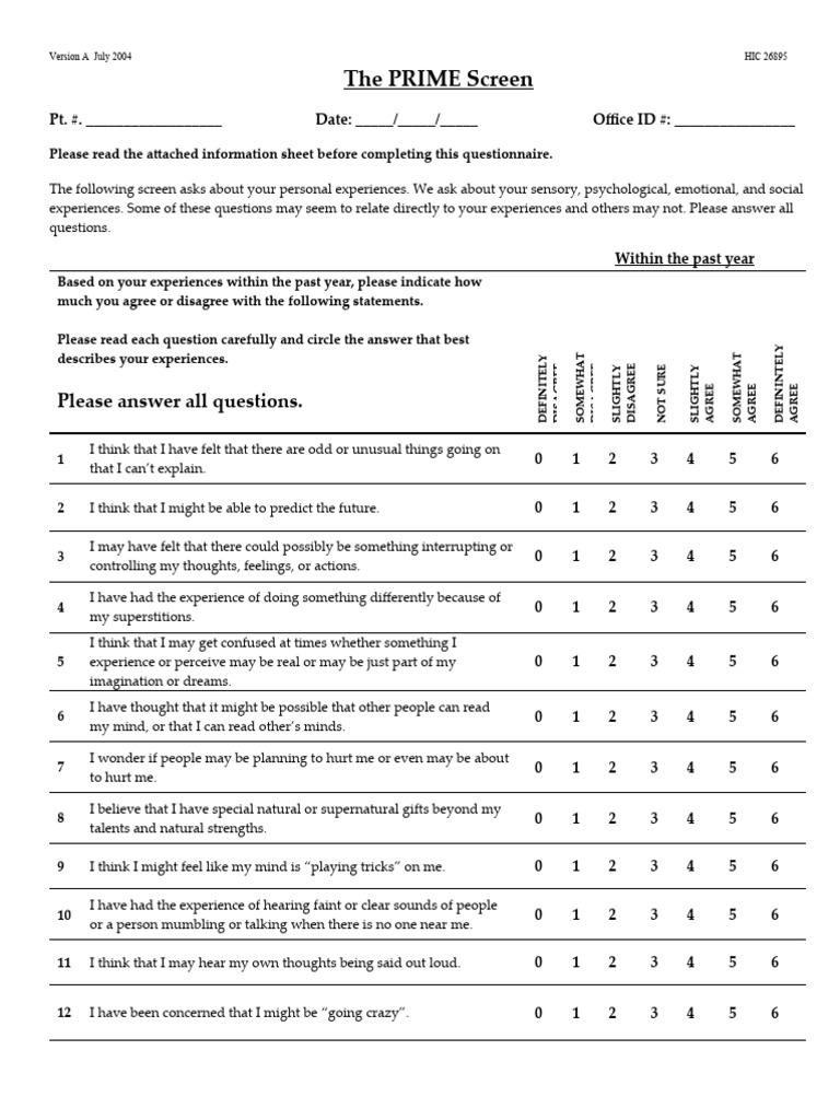 The PRIME Screen PDF Experience Thought