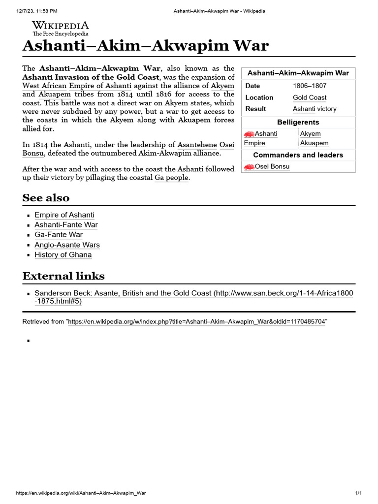 AshantiAkimAkwapim War PDF